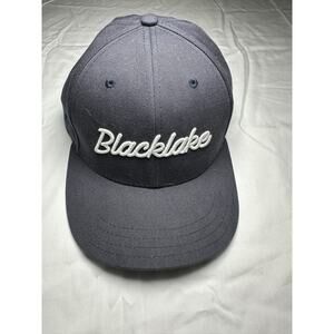 Blacklake Golf Resort Hat Blue White Logo Embroidered One Size Fits All